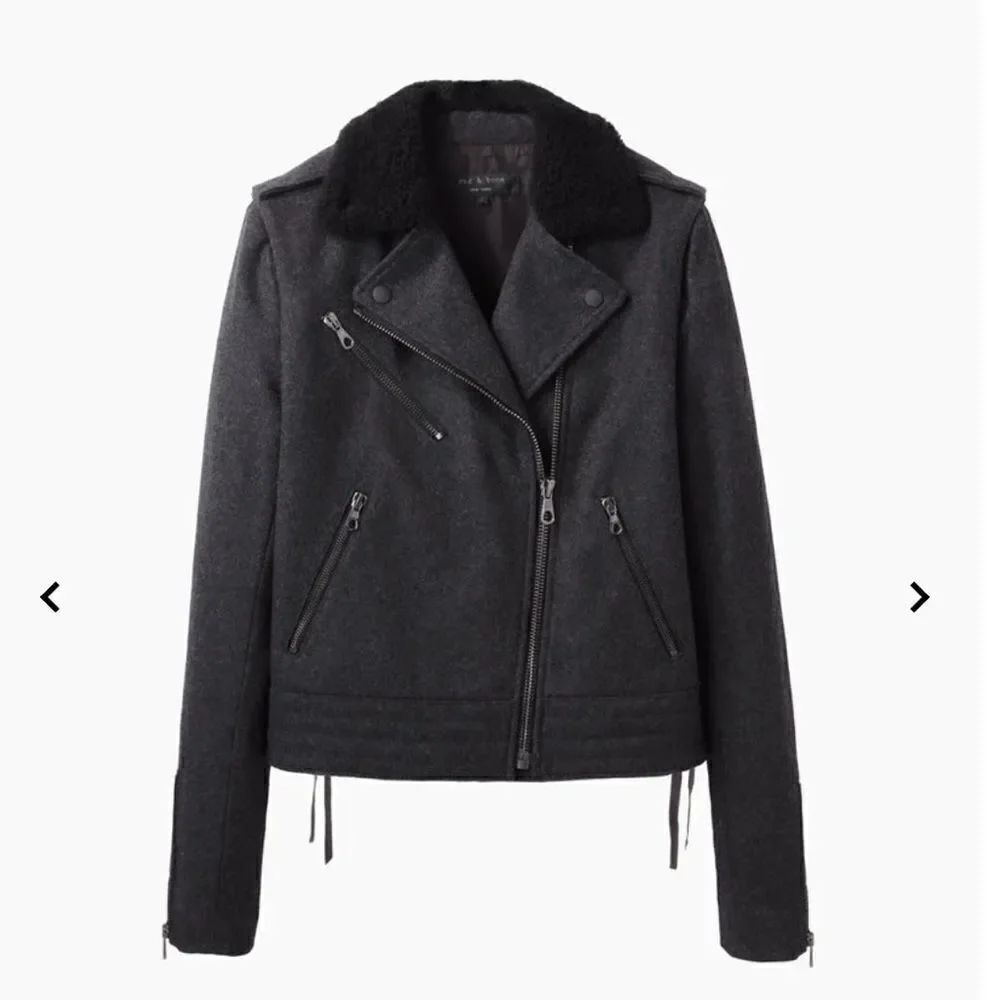 RAG & BONE Bowery Jacket Wool Shearling 0
